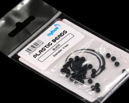 Plastic Beads, 4 mm, Black